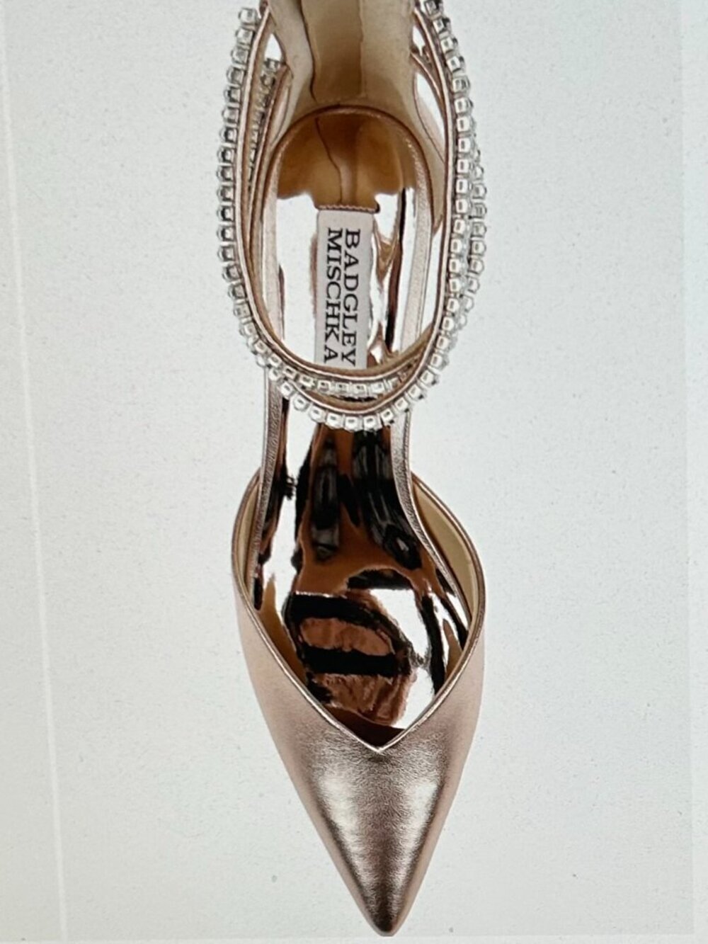 Badgley Mischka Collection Lilibeth Kitten Heel Ankle Strap Pump (Women) Size 9 - Picture 2 of 7